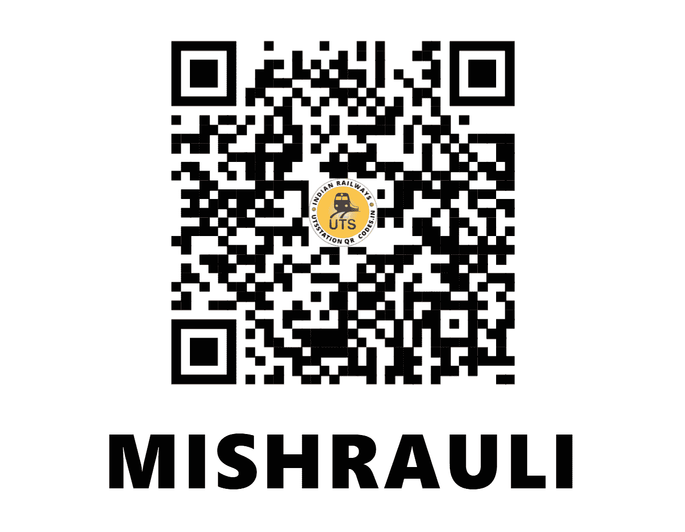 UTS QR Code for MISHRAULI - MFL (NR - UTTAR PRADESH)
